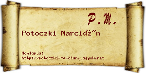 Potoczki Marcián névjegykártya
